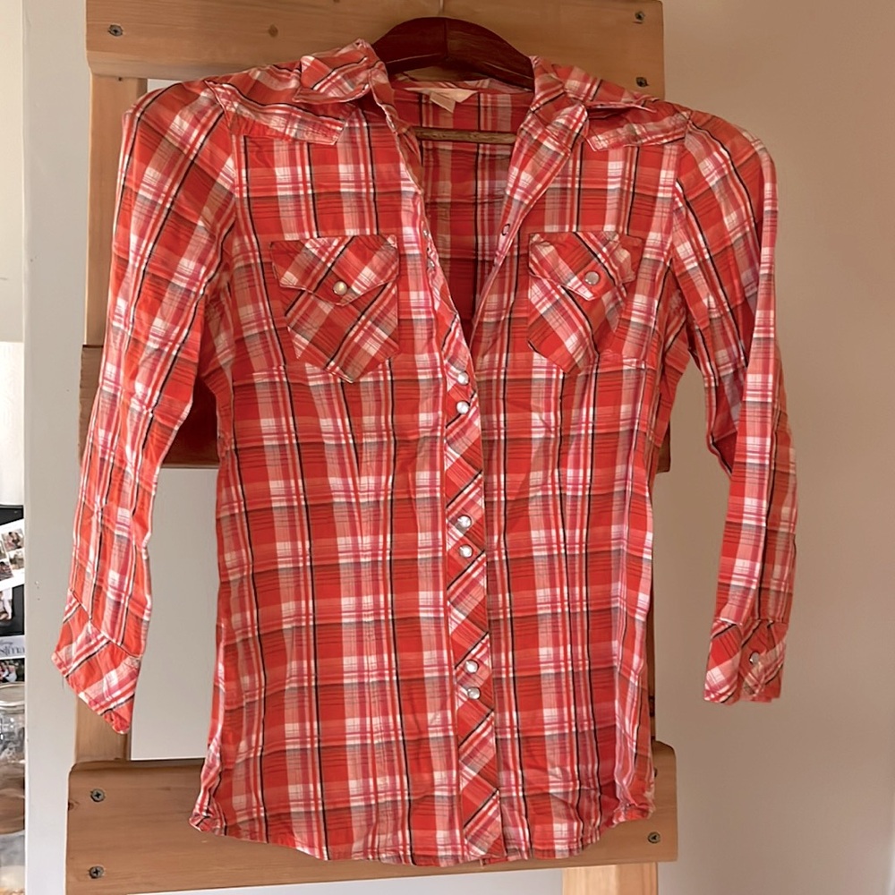 Vintage Western Shirt with Pearl Snaps sz S